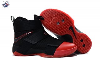 Meilleures Nike Lebron Soldier X 10 "Red Toe" Noir Rouge