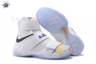 Meilleures Nike Lebron Soldier X 10 "The Academy" Blanc Rouge Jaune