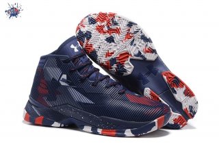 Meilleures Under Armour Curry 2.5 "Usa" Marine Rouge Blanc